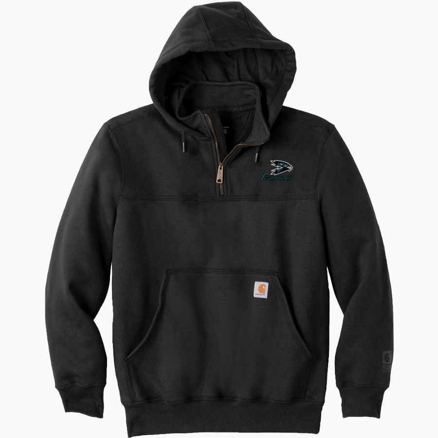Folsom Lake Falcons Carhartt Men's Rain Defender Paxton Heavyweight Hooded Zip Mock Sweatshirt
