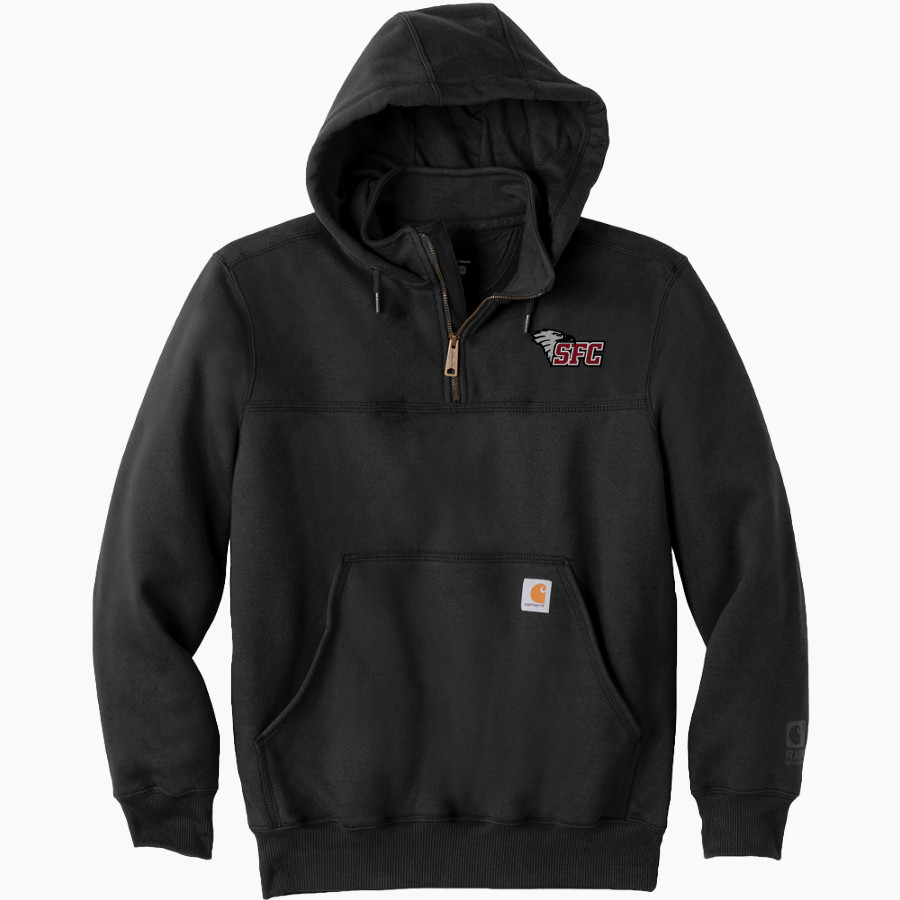 SFC Eagles <span class="pdp-name-mascot">Santa Fe Christian</span> Carhartt Men's Rain Defender Paxton Heavyweight Hooded Zip Mock Sweatshirt