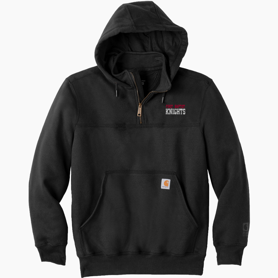 FIRST BAPTIST CHRISTIAN SCHOOL KNIGHTS <span class="pdp-name-mascot">FIRST BAPTIST KNIGHTS</span> Carhartt Men's Rain Defender Paxton Heavyweight Hooded Zip Mock Sweatshirt