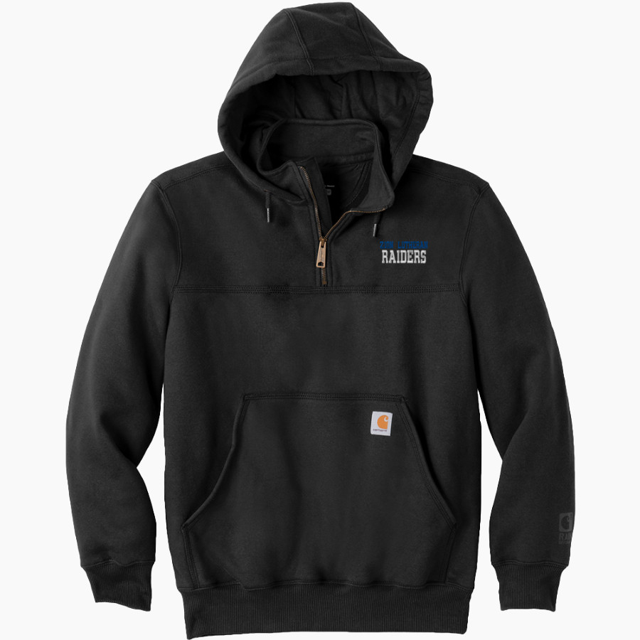 Zion Lutheran Raiders Carhartt Men's Rain Defender Paxton Heavyweight Hooded Zip Mock Sweatshirt