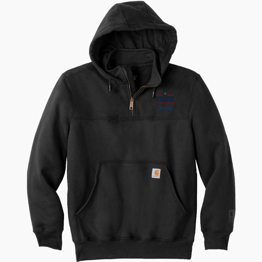 MIDLAND CHRISTIAN SCHOOL MUSTANGS <span class="pdp-name-mascot">MIDLAND MUSTANGS</span> Carhartt Men's Rain Defender Paxton Heavyweight Hooded Zip Mock Sweatshirt