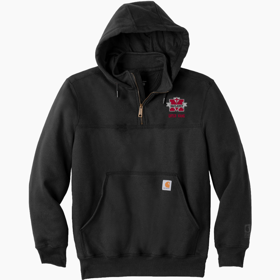 Monsignor McClancy Crusaders <span class="pdp-name-mascot">Monsignor McClancy Crusaders</span> Carhartt Men's Rain Defender Paxton Heavyweight Hooded Zip Mock Sweatshirt
