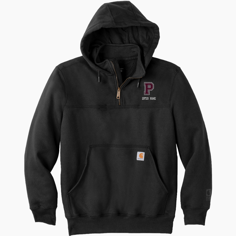 PERRY HIGH SCHOOL MAROONS <span class="pdp-name-mascot">PERRY MAROONS</span> Carhartt Men's Rain Defender Paxton Heavyweight Hooded Zip Mock Sweatshirt