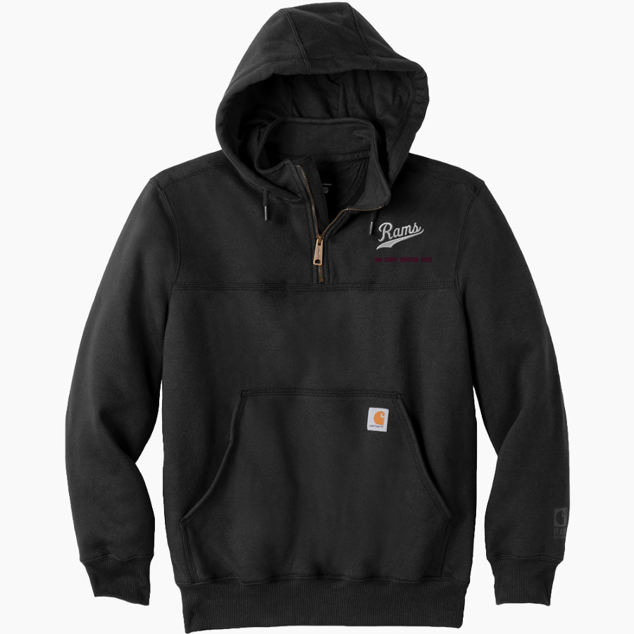 WILKINSON COUNTY CHRISTIAN ACADEMY RAMS <span class="pdp-name-mascot">WILKINSON CO RAMS</span> Carhartt Men's Rain Defender Paxton Heavyweight Hooded Zip Mock Sweatshirt