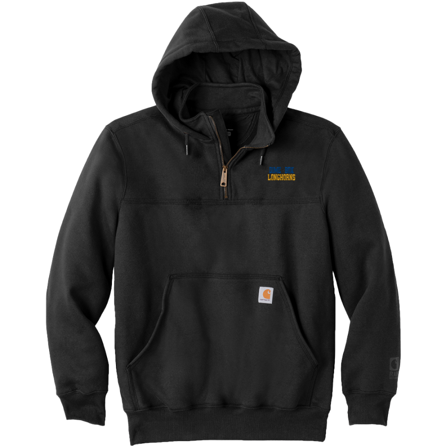 DIME BOX HIGH SCHOOL LONGHORNS <span class="pdp-name-mascot">DIME BOX LONGHORNS</span> Carhartt Men's Rain Defender Paxton Heavyweight Hooded Zip Mock Sweatshirt