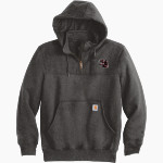 California University of Pennsylvania Carhartt Men's Rain Defender Paxton Heavyweight Hooded Zip Mock Sweatshirt Front Thumbnail
