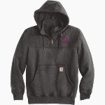 Bluefield University Sideline Store <span class="pdp-name-mascot">Bluefield University</span> Carhartt Men's Rain Defender Paxton Heavyweight Hooded Zip Mock Sweatshirt Front Thumbnail