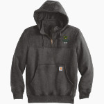 Head-Royce Jayhawks Carhartt Men's Rain Defender Paxton Heavyweight Hooded Zip Mock Sweatshirt Front Thumbnail