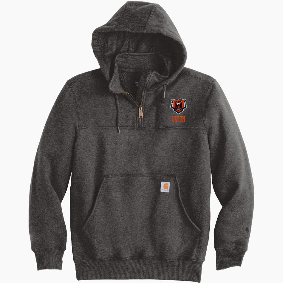 Union Bears Carhartt Men's Rain Defender Paxton Heavyweight Hooded Zip Mock Sweatshirt