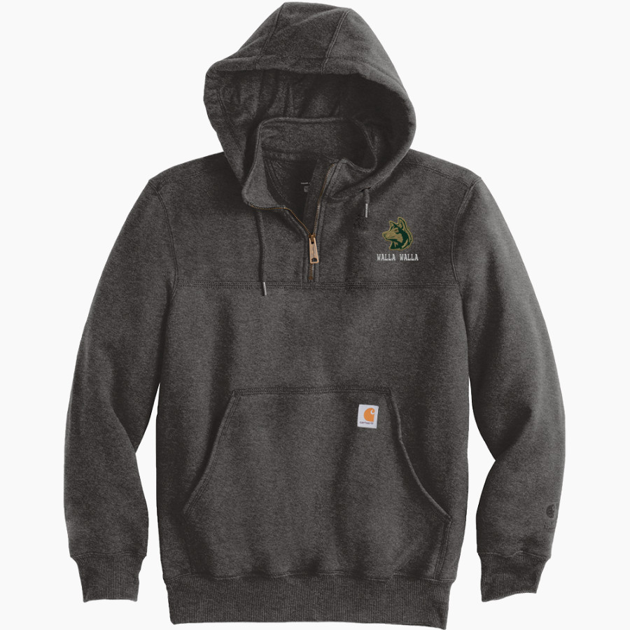 Walla Walla Wolves <span class="pdp-name-mascot">Walla Walla Wolves</span> Carhartt Men's Rain Defender Paxton Heavyweight Hooded Zip Mock Sweatshirt