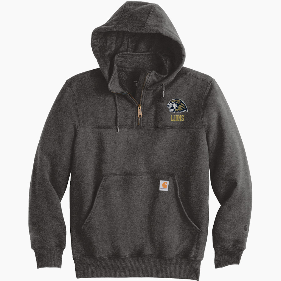 Calvary Lions Carhartt Men's Rain Defender Paxton Heavyweight Hooded Zip Mock Sweatshirt