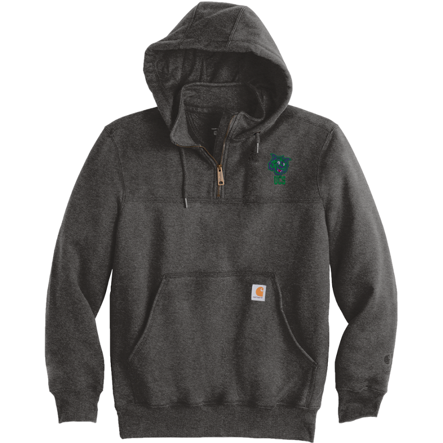 UCS Bobcats <span class="pdp-name-mascot">Underhill Central School Bobcats</span> Carhartt Men's Rain Defender Paxton Heavyweight Hooded Zip Mock Sweatshirt