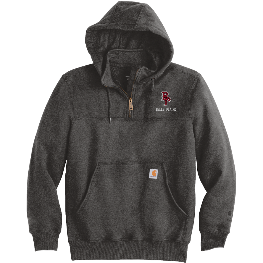 Belle Plaine Tigers <span class="pdp-name-mascot">Belle Plaine Tigers</span> Carhartt Men's Rain Defender Paxton Heavyweight Hooded Zip Mock Sweatshirt