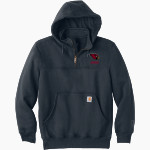 PLAINFIELD HIGH SCHOOL CARDINALS <span class="pdp-name-mascot">PLAINFIELD CARDINALS</span> Carhartt Men's Rain Defender Paxton Heavyweight Hooded Zip Mock Sweatshirt Front Thumbnail