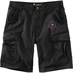 Cornerstone Lions <span class="pdp-name-mascot">Cornerstone Christian Lions</span> Carhartt Mens Rugged Flex Rigby Cargo Short Front Thumbnail