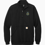 MOUNT MARKHAM HIGH SCHOOL MUSTANGS <span class="pdp-name-mascot">MOUNT MARKHAM MUSTANGS</span> Carhartt Men's Midweight 1/4-Zip Mock Neck Sweatshirt Front Thumbnail
