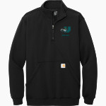 University Prep Mustangs Carhartt Men's Midweight 1/4-Zip Mock Neck Sweatshirt Front Thumbnail