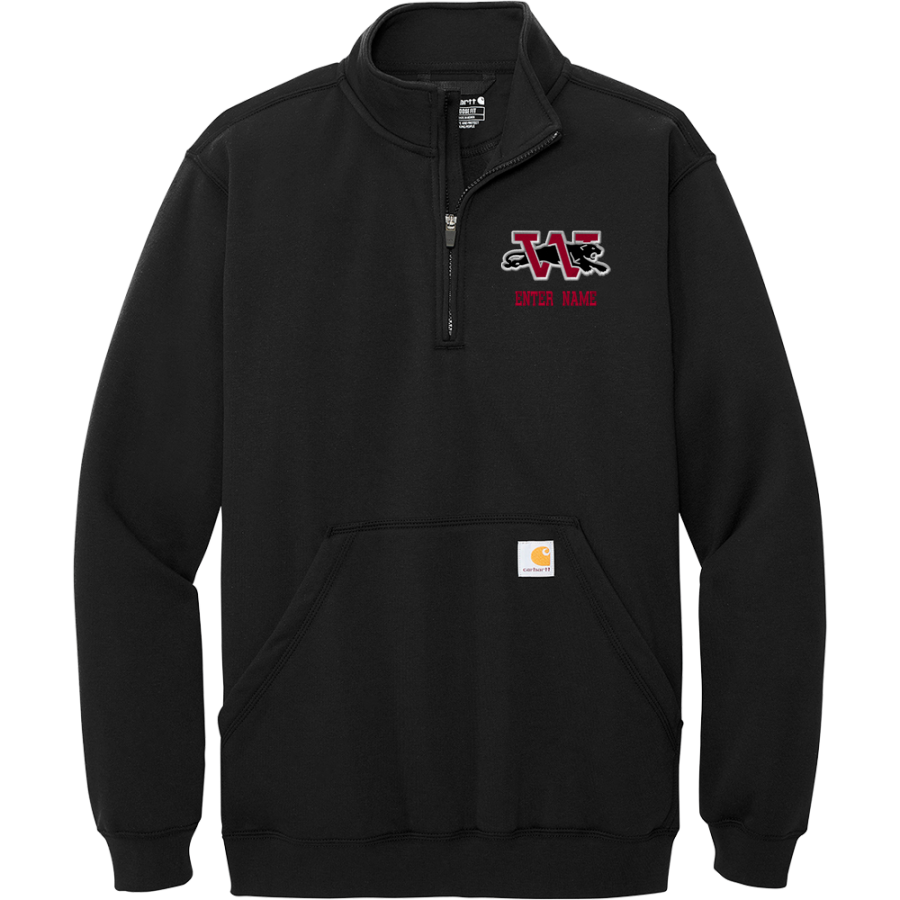 WILMOT UNION HIGH SCHOOL PANTHERS <span class="pdp-name-mascot">WILMOT PANTHERS</span> Carhartt Men's Midweight 1/4-Zip Mock Neck Sweatshirt
