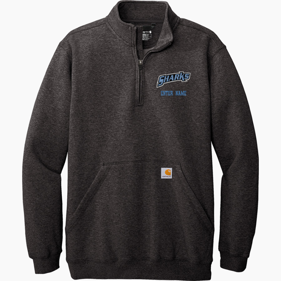 St. James Sharks <span class="pdp-name-mascot">St. James Sharks</span> Carhartt Men's Midweight 1/4-Zip Mock Neck Sweatshirt