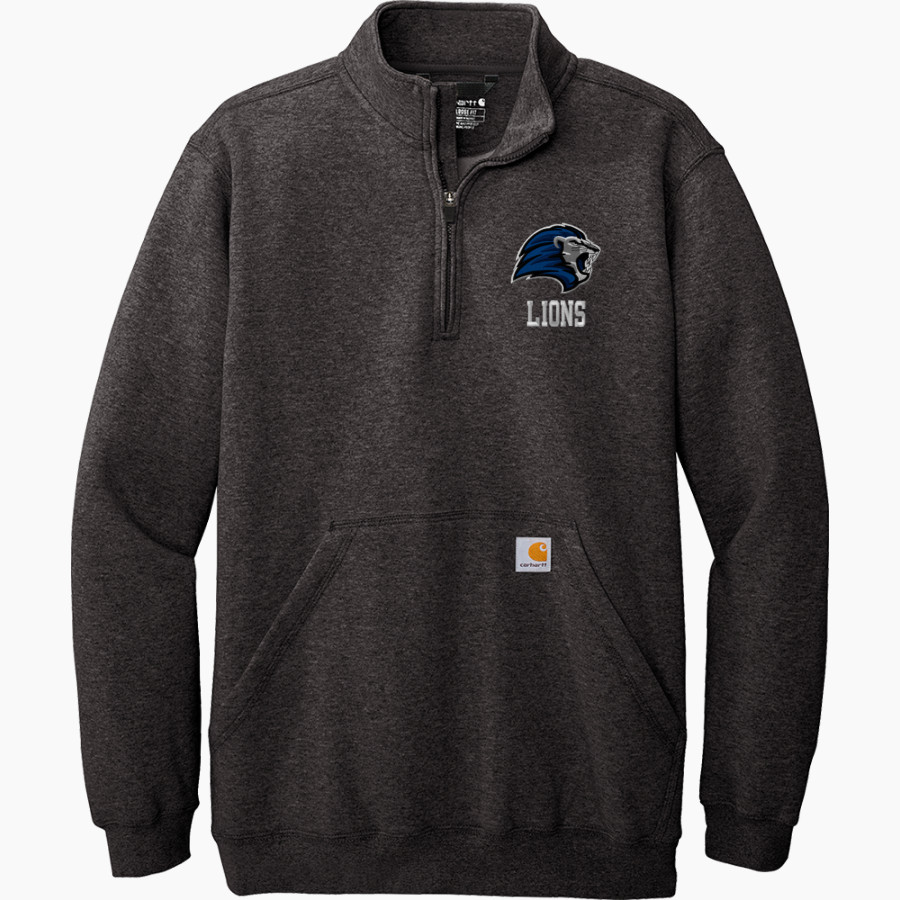 Linwood School Lions Carhartt Men's Midweight 1/4-Zip Mock Neck Sweatshirt