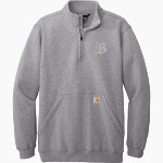 Baylor School Red Raiders Carhartt Men's Midweight 1/4-Zip Mock Neck Sweatshirt Front Thumbnail