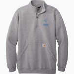 Tufts Jumbos Carhartt Men's Midweight 1/4-Zip Mock Neck Sweatshirt Front Thumbnail