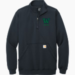 WOODINVILLE HIGH SCHOOL FALCONS Carhartt Men's Midweight 1/4-Zip Mock Neck Sweatshirt Front Thumbnail