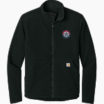 Nathan Hale Rangers <span class="pdp-name-mascot">Nathan Hale Rangers</span> Carhartt Men's Textured Full Zip Fleece Jacket Front Thumbnail