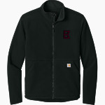 BERTHOUD HIGH SCHOOL SPARTANS Carhartt Men's Textured Full-Zip Fleece Jacket Front Thumbnail