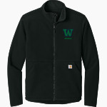 WOODINVILLE HIGH SCHOOL FALCONS <span class="pdp-name-mascot">WOODINVILLE FALCONS</span> Carhartt Men's Textured Full-Zip Fleece Jacket Front Thumbnail