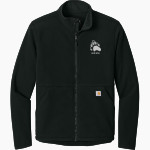 Harvard-Westlake The Official Online Store Carhartt Men's Textured Full-Zip Fleece Jacket Front Thumbnail