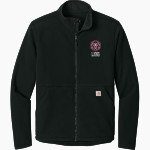 FAITH CHRISTIAN ACADEMY LIONS <span class="pdp-name-mascot">FAITH LIONS</span> Carhartt Men's Textured Full Zip Fleece Jacket Front Thumbnail