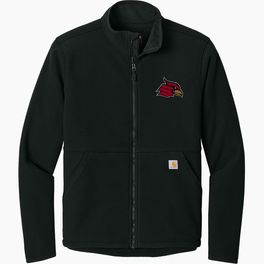 Wheeling University Cardinals Online Store <span class="pdp-name-mascot">Wheeling University Cardinals</span> Carhartt Men's Textured Full Zip Fleece Jacket