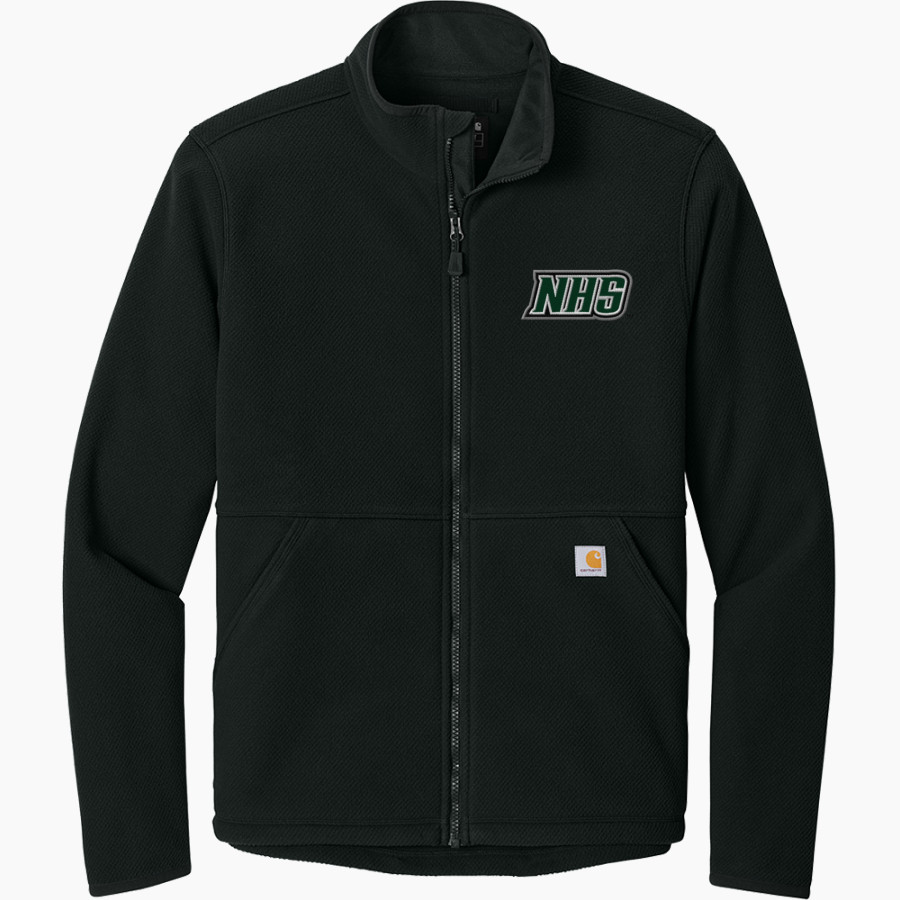 NEW HAMPTON HUSKIES <span class="pdp-name-mascot">NEW HAMPTON SCHOOL HUSKIES</span> Carhartt Men's Textured Full Zip Fleece Jacket