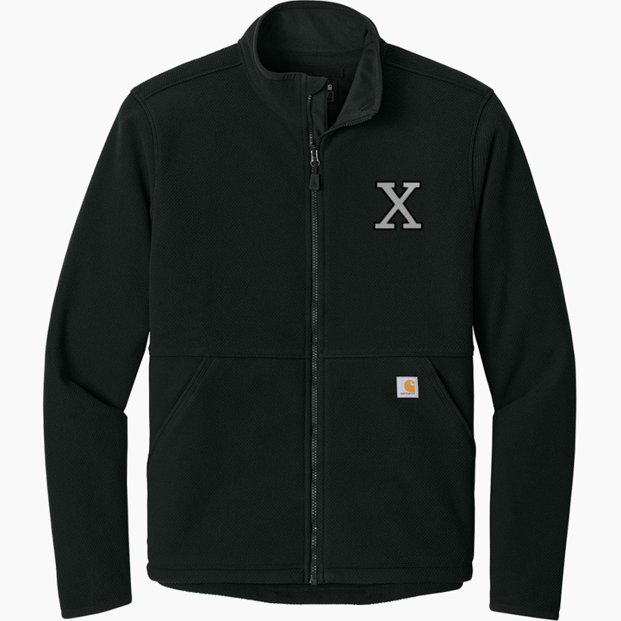 Xavier Falcons Carhartt Men's Textured Full-Zip Fleece Jacket