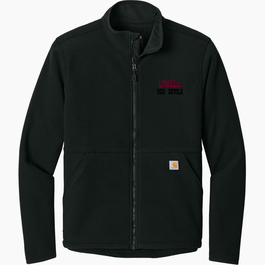 LOWELL HIGH SCHOOL RED DEVILS <span class="pdp-name-mascot">LOWELL RED DEVILS</span> Carhartt Men's Textured Full Zip Fleece Jacket