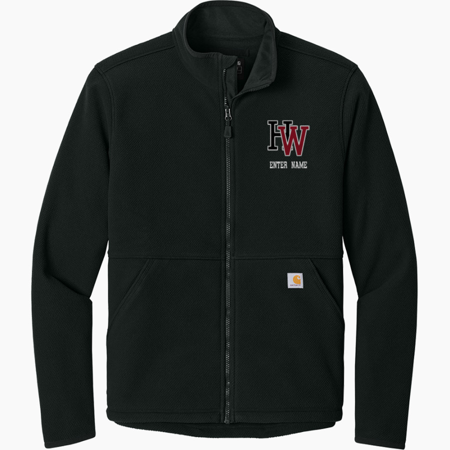 Harvard-Westlake The Official Online Store Carhartt Men's Textured Full-Zip Fleece Jacket