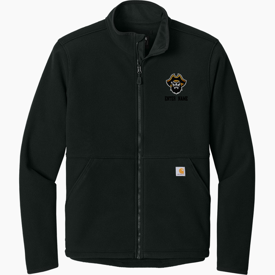 CRANDALL HIGH SCHOOL PIRATES Carhartt Men's Textured Full-Zip Fleece Jacket