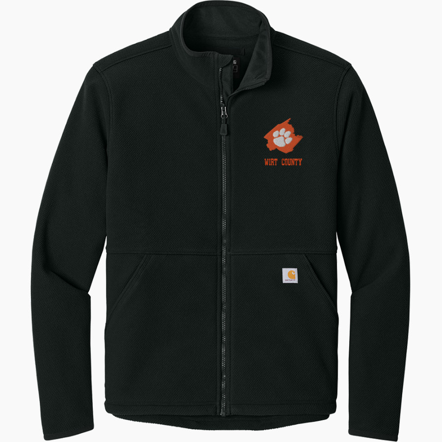 WIRT COUNTY HIGH SCHOOL TIGERS Carhartt Men's Textured Full-Zip Fleece Jacket