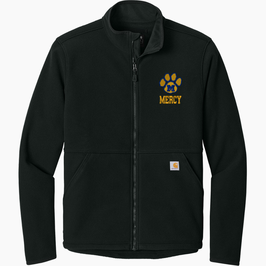 Mercy High School Tigers Online Store Carhartt Men's Textured Full-Zip Fleece Jacket