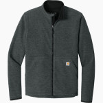 Roscoe Blue Devils Carhartt Men's Textured Full-Zip Fleece Jacket Front Thumbnail