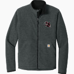 California University of Pennsylvania Carhartt Men's Textured Full-Zip Fleece Jacket Front Thumbnail
