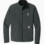 NORTH PARK UNIVERSITY Vikings Carhartt Men's Textured Full-Zip Fleece Jacket Front Thumbnail