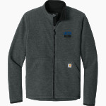 Barton College Official Store of the Bulldogs <span class="pdp-name-mascot">Barton Bulldogs</span> Carhartt Men's Textured Full Zip Fleece Jacket Front Thumbnail