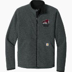 JUNEAU-DOUGLAS HIGH SCHOOL CRIMSON BEARS <span class="pdp-name-mascot">JUNEAU - DOUGLAS CRIMSON BEARS</span> Carhartt Men's Textured Full-Zip Fleece Jacket Front Thumbnail