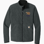 HOLLAND PATENT CENTRAL SCHOOL GOLDEN KNIGHTS <span class="pdp-name-mascot">HOLLAND PATENT GOLDEN KNIGHTS</span> Carhartt Men's Textured Full Zip Fleece Jacket Front Thumbnail