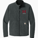 Montgomery Vikings Carhartt Men's Textured Full-Zip Fleece Jacket Front Thumbnail