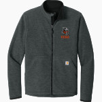 Frost Vikings Carhartt Men's Textured Full-Zip Fleece Jacket Front Thumbnail