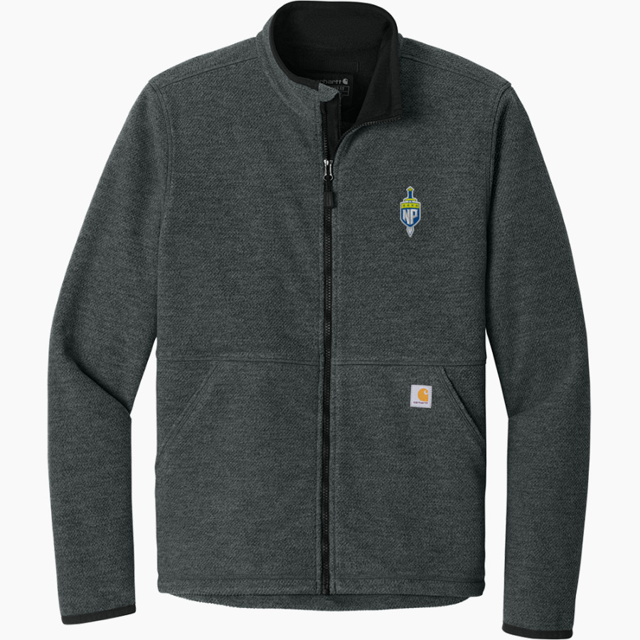 NORTH PARK UNIVERSITY Vikings Carhartt Men's Textured Full-Zip Fleece Jacket