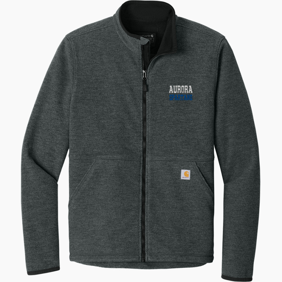 Aurora University Spartans Online Store <span class="pdp-name-mascot">Aurora Spartans</span> Carhartt Men's Textured Full Zip Fleece Jacket